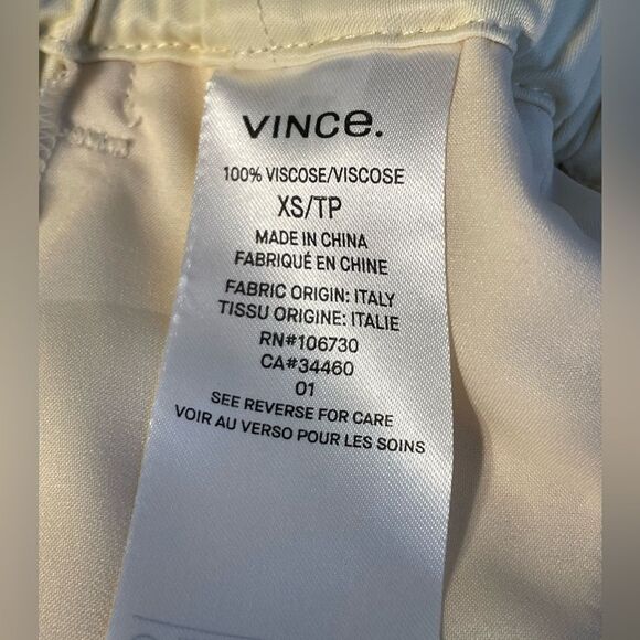Vince Belted Wide Leg Pants Cropped Cream Size XS - Picture 7 of 8